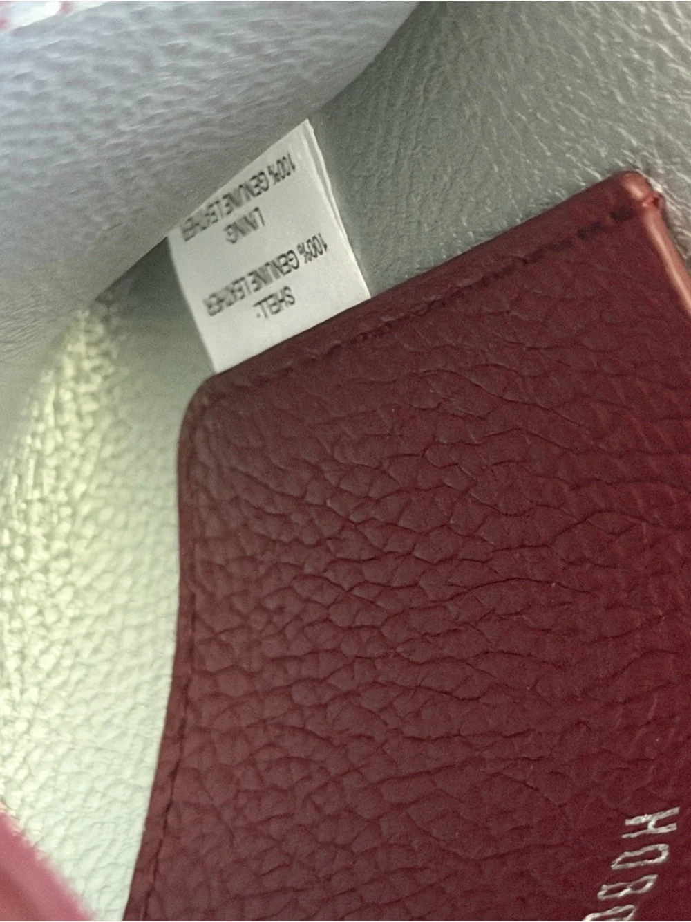 HOBO International Burgundy Pebble Leather Pouch